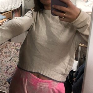 Rails white shimmer sweater